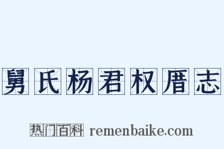 舅氏杨君权厝志是什么意思的图片